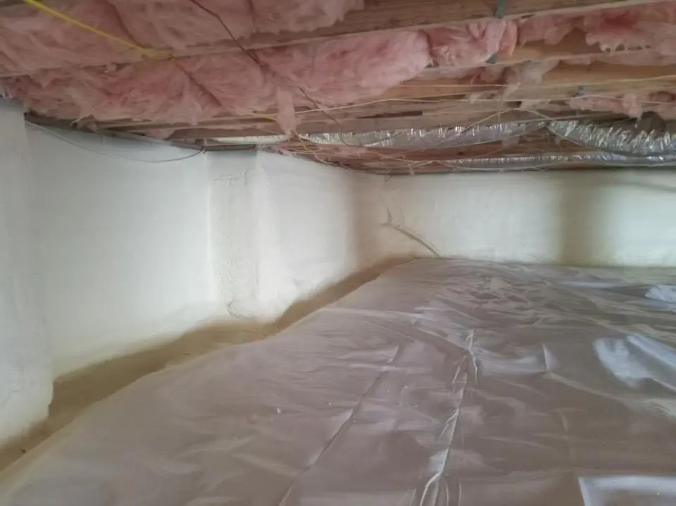 Crawl space encapsulation with closed-cell spray foam for Roof Waterproofing in Franklin Lakes